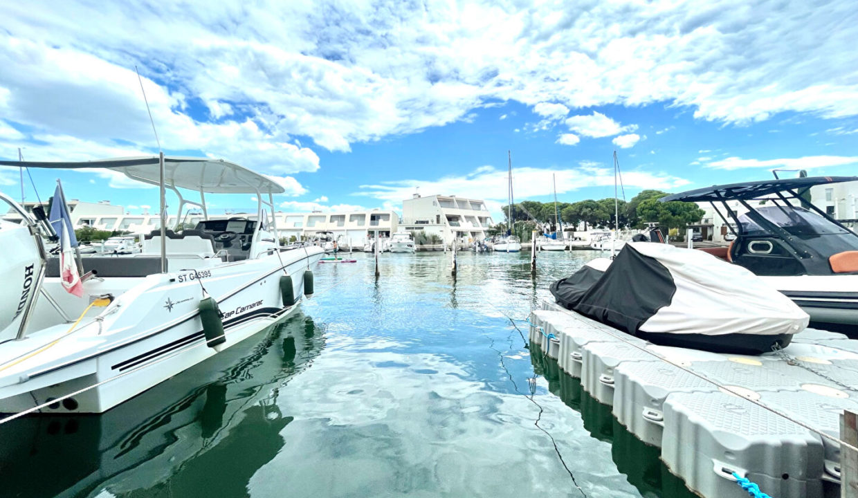Charmante marina accès direct appontement et terrasse plein Sud CM1833 photo2