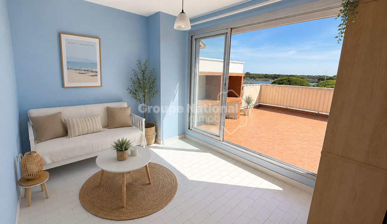 Port-Camargue Studio grande terrasse de 24m² proche plage et commerces + parking et cellier CM1956 photo3